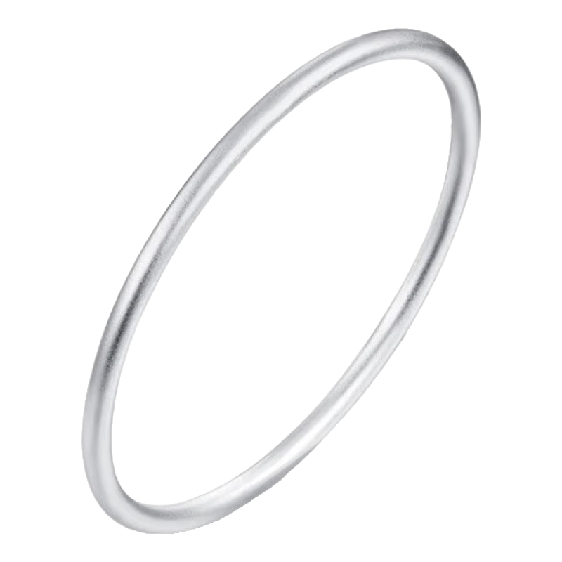 老鳳祥實(shí)心古法銀手鐲素圈銀鐲子999足銀手鐲女友老婆生日禮物銀飾品 足銀56#約16克