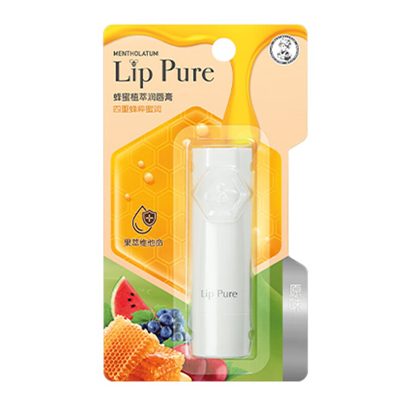 曼秀雷敦润唇膏男女保湿滋润秋冬护唇霜淡唇纹防干裂 蜂蜜植萃原味4g