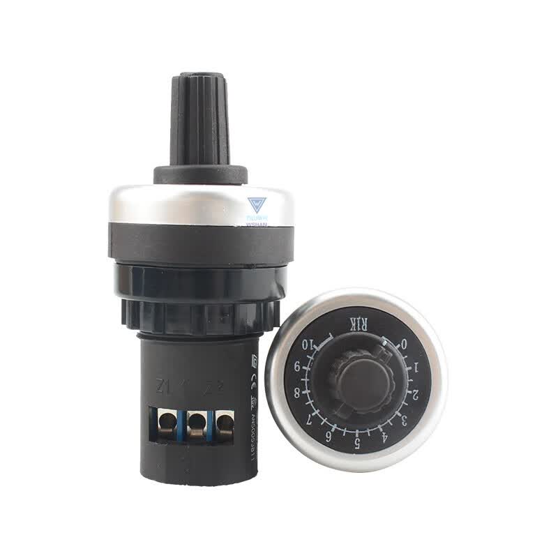 赐紫樱桃la42dwq-22精密可调电位器旋钮开关22mm孔调速器变频器1k2k3k