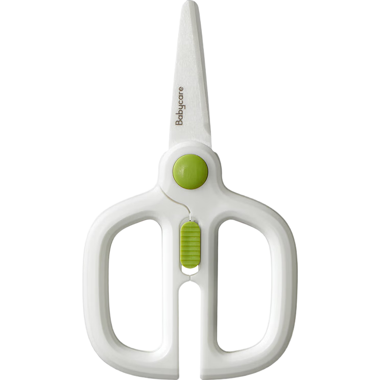 babycare陶瓷辅食剪刀便携外带婴儿宝宝食物剪儿童辅食刀具工具 查特绿