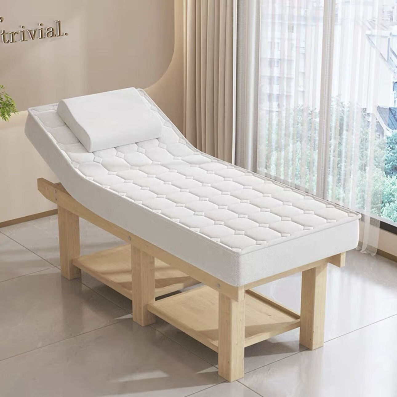 实木乳胶美容床美容院专用中医推拿理疗床采耳美睫家用按摩床带洞