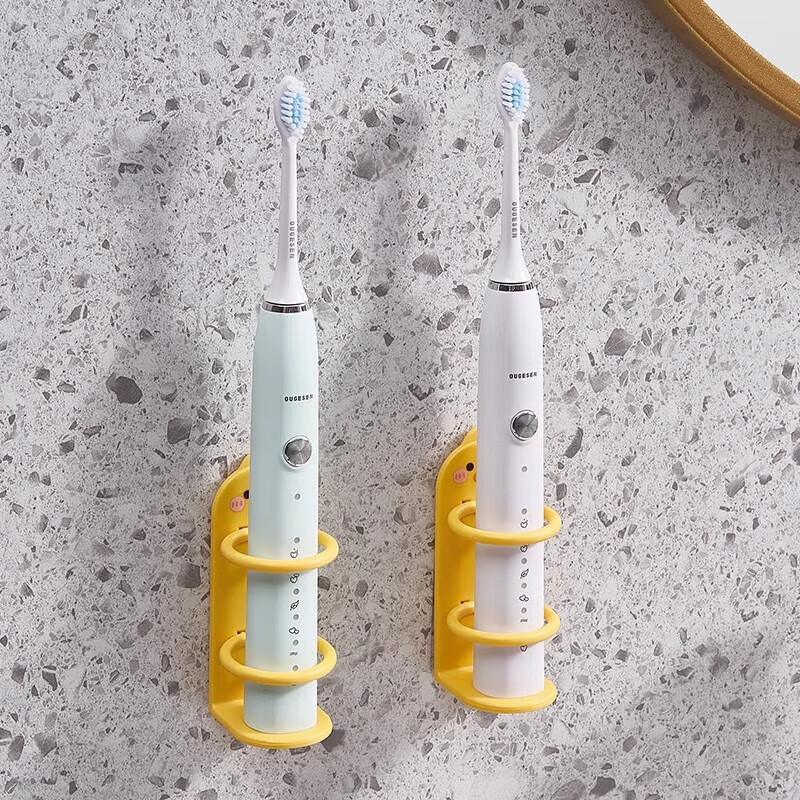 【厂家直发】家具电动牙刷置物架壁式挂免打孔墙壁挂架卫生间情侣 粘贴牙刷架-1个装 无规格