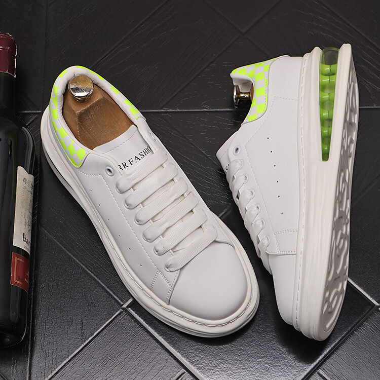 cinessd气垫鞋男韩版潮流小白鞋百搭低帮简约运动休闲鞋时尚青年学生