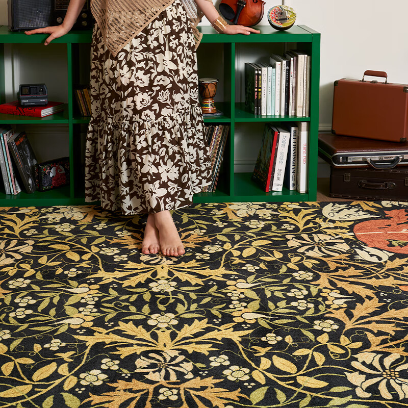 大江大宅标配海藻丝地毯客厅2025新款免洗可擦轻奢高级沙发大地毯卧室 唐顿山庄 300cm*400cm