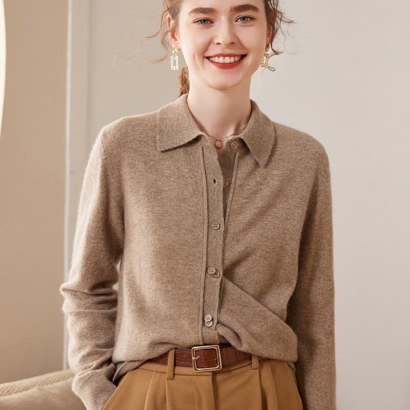 FOURDATRY�ﶬ�¿�POLO��ɽ���޿�������Ůװʱ�п��ɳ�����֯����ë������ ����ɫ L 439.49Ԫ