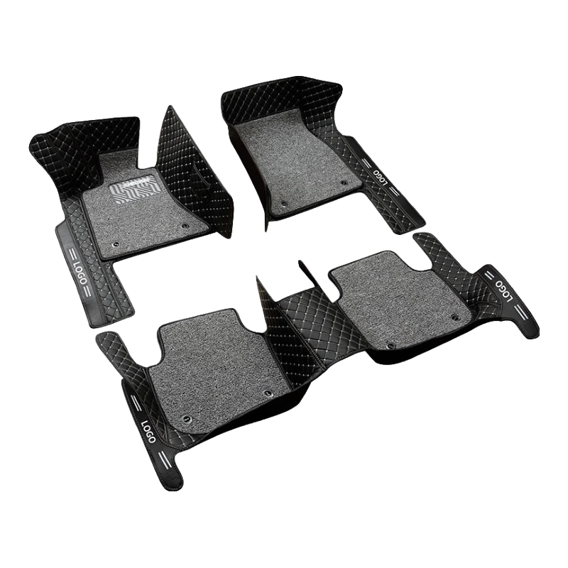 车丽友 奥迪q5l脚垫全包围汽车适用于a6l a4l q3 a3 a7l专用环保丝圈垫 咖米+咖彩条【脚垫+全包尾箱垫】 下单请留言具体车型+年份