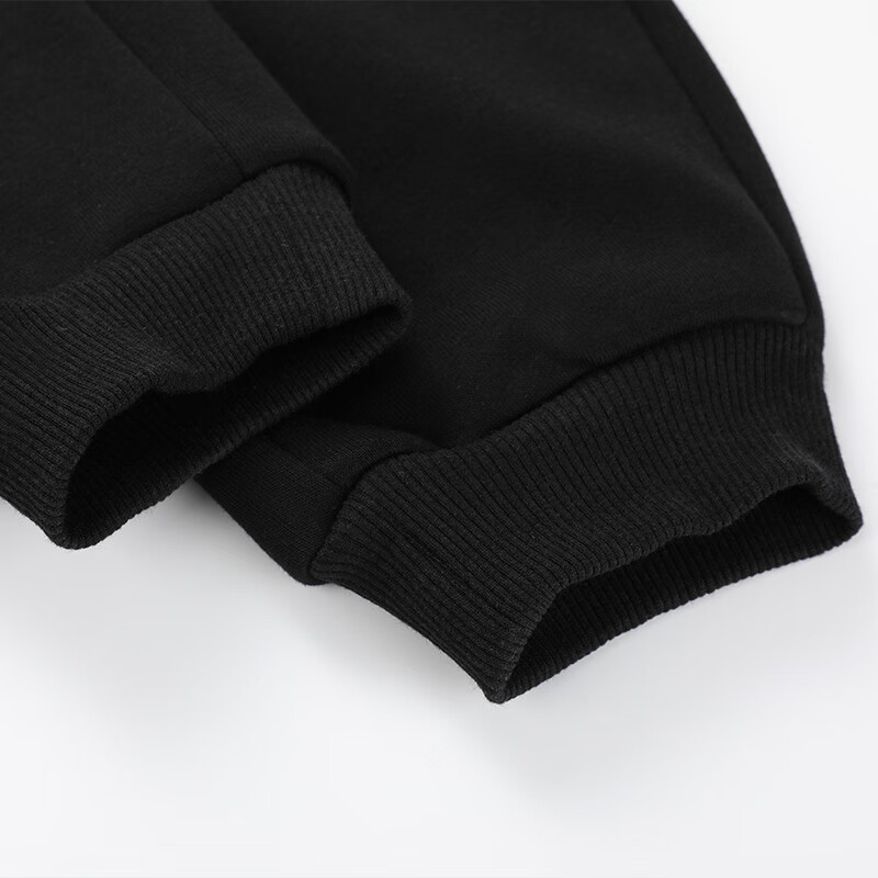 大嘴猴(paul frank)童装儿童加绒套装2025冬季款舒适保暖休闲运动中大童时尚厚款套装 193F黑银 160