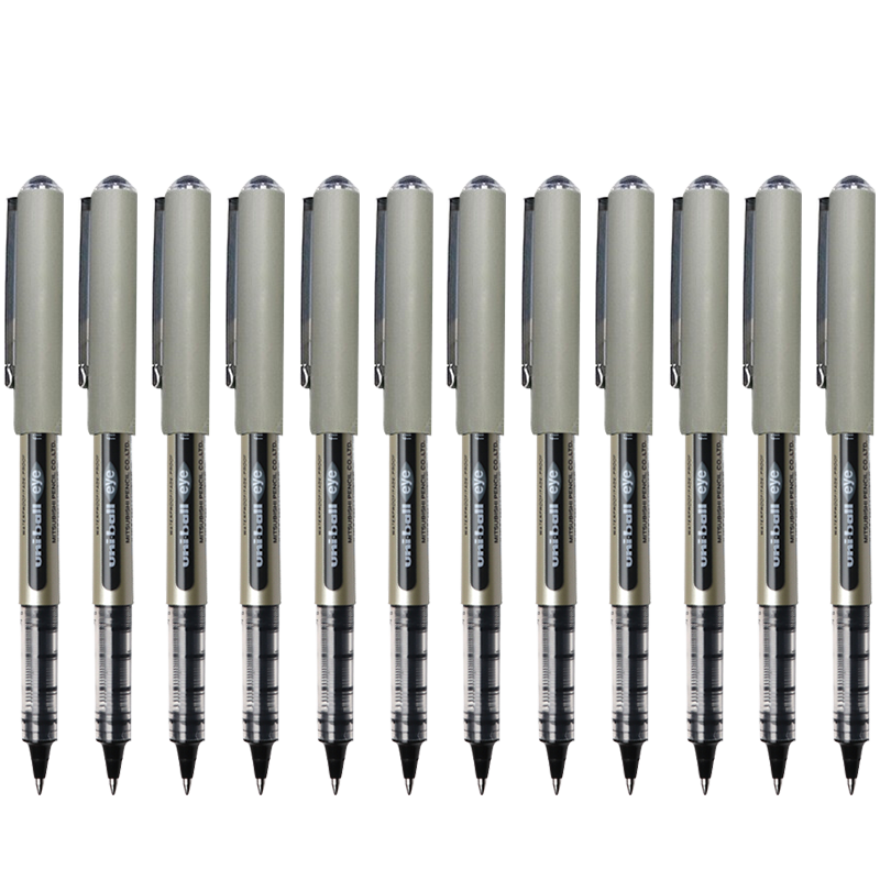 uni三菱直液式中性筆UB-157耐水子彈頭走珠筆 黑色0.7MM 12支裝