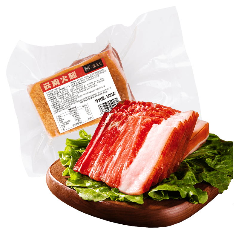 滇園 云南火腿500g 宣威特產(chǎn)火腿臘肉煲湯炒菜 熟食臘味烹煮即食