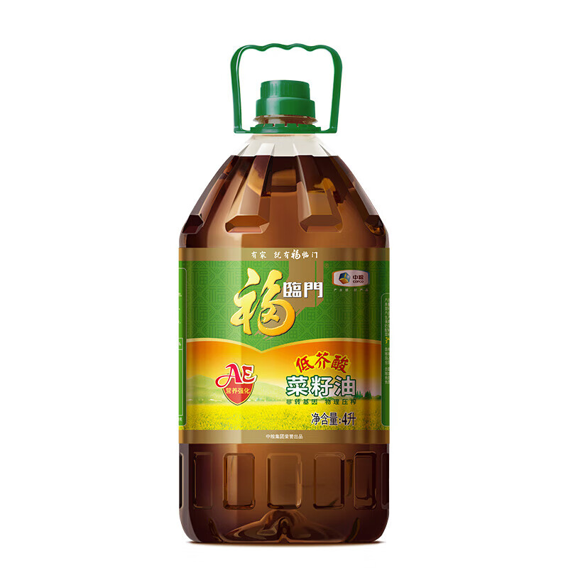 福临门食用油 中粮出品 菜籽油 AE非转基因菜籽油（低芥酸）4L
