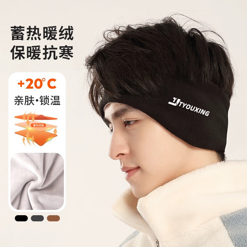 淘有型保暖耳罩男冬季户外骑行运动护耳套防风防寒加绒耳暖耳捂子耳包女 款式一 耳罩 黑色
