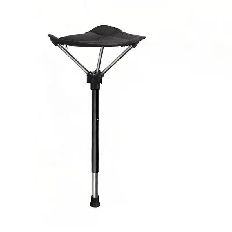 新款户外伸缩凳便携式排队神器随身折叠凳座椅钓鱼伸缩椅凳子 凳子黑