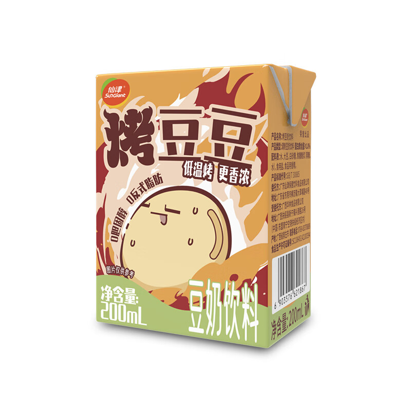 仙津 sungiant豆奶200ml*24盒植物蛋白易吸收儿童学生早餐奶营养烤