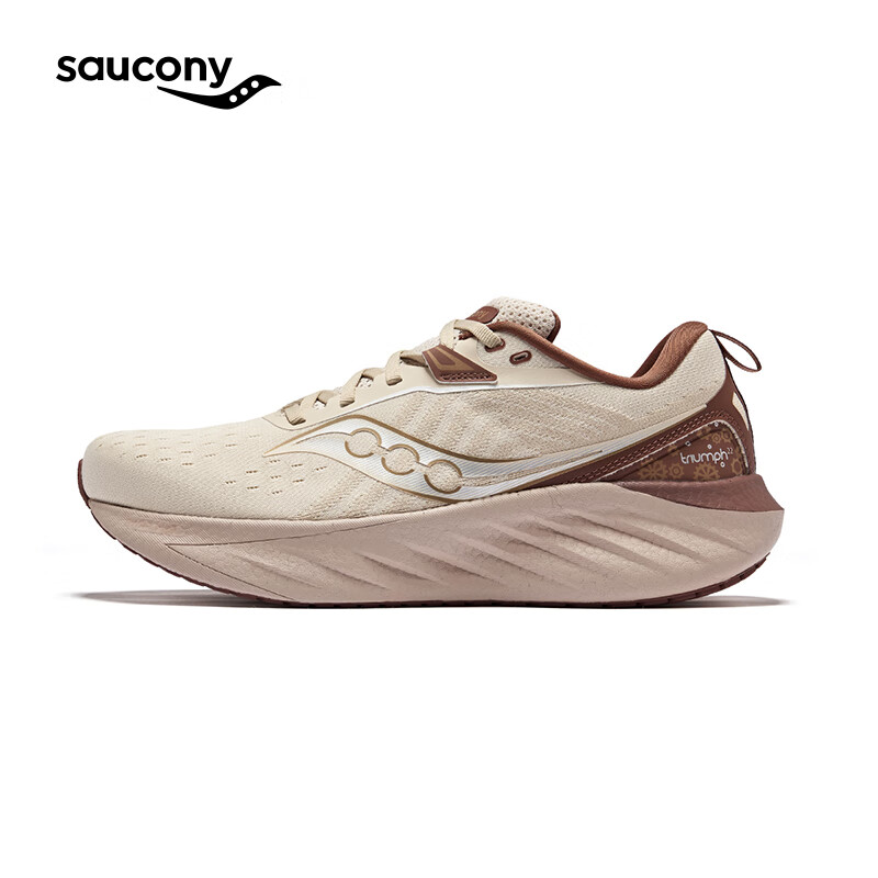 Saucony索康尼胜利22专业强缓震跑鞋女2024年新款透气跑步鞋女子运动鞋 卡基500【沈阳城市款】 39