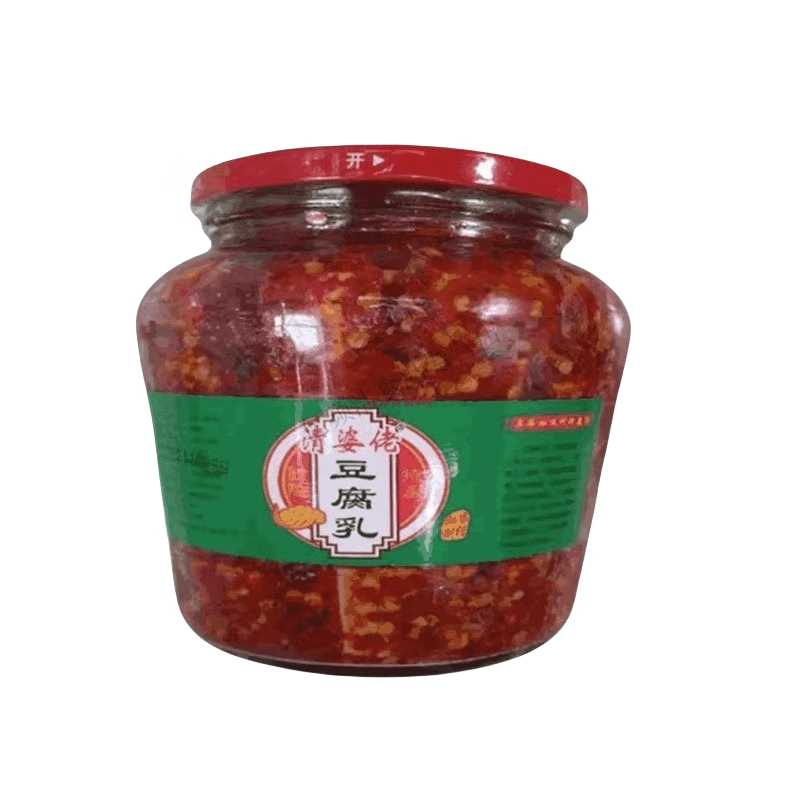 湖南省株洲醴陵麻辣霉豆腐乡下人农家老式清婆佬香辣豆腐乳300g瓶 清婆佬香辣豆腐乳700g*2