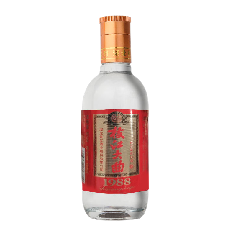 枝江大曲1988 柔雅香浓香型白酒 52度 小酒125ml单瓶