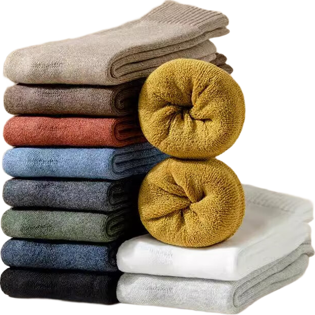 【暖冬必入】袜子女秋冬情侣男女同款防寒加厚毛圈袜毛巾底地板袜 12色随机 【?超值专享】 1双 均码