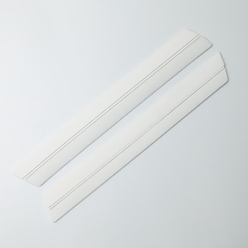工马汽车前后保险杠防撞条 车头车门棱角防护贴车尾楞角防擦条通改装 纯白色 棱角款 2条