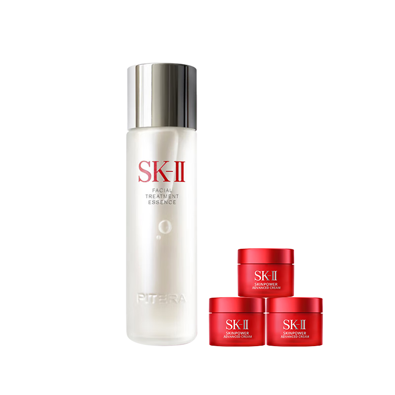 SK-II神仙水套裝(230ml+面霜15g*3)skii 女生skii生日禮物sk2水乳