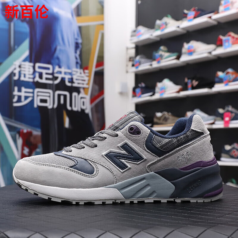 新百伦new巴倫男鞋999运动女鞋春款nb580休闲跑步鞋纽百伦ins 格子灰