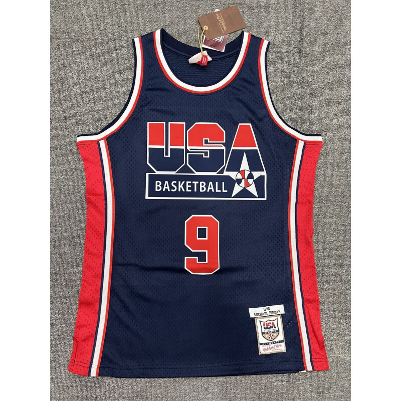 复古球衣1992赛季美国梦一队深蓝色9号乔丹15号约翰逊7号毕比nba 9号