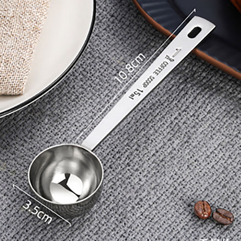 沐晓304不锈钢咖啡量勺果粉勺厨房刻度计量勺奶粉勺量勺 15毫升 304
