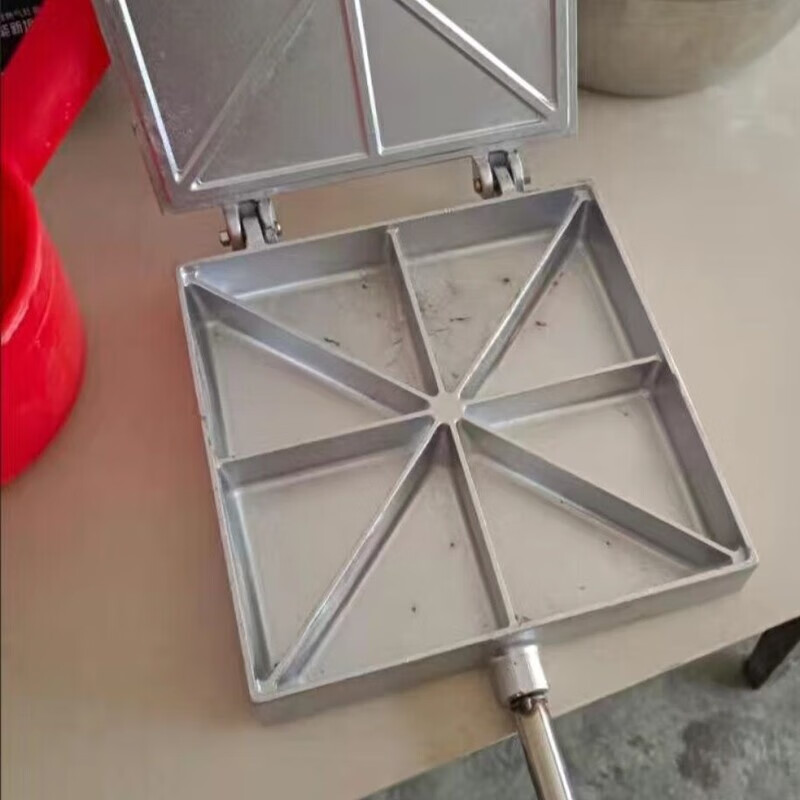 oqb三角粑烤模具商用铁锅铝制粑米糕烤具特色玉米粑烘焙锅烤饼甜糕自