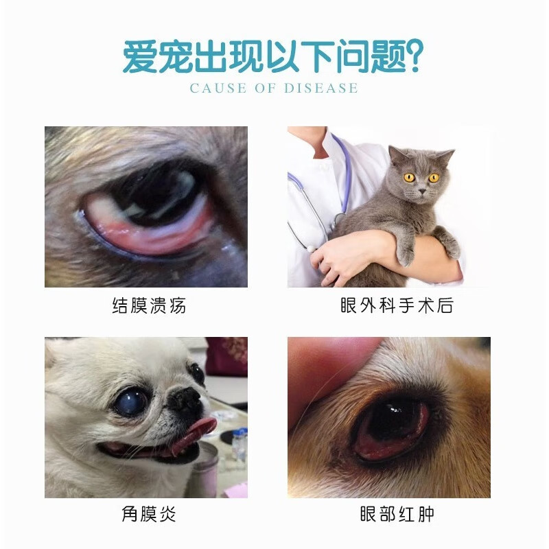 贝意品素高捷疗宠物眼膏猫咪狗狗分泌物增多结膜角膜发炎红肿眼用凝胶