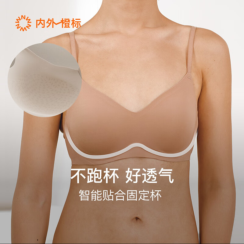 NEIWAI内外橙标3D微笑软钢圈固定杯文胸内衣女聚拢胸罩透气不勒舒适 松灰紫 M
