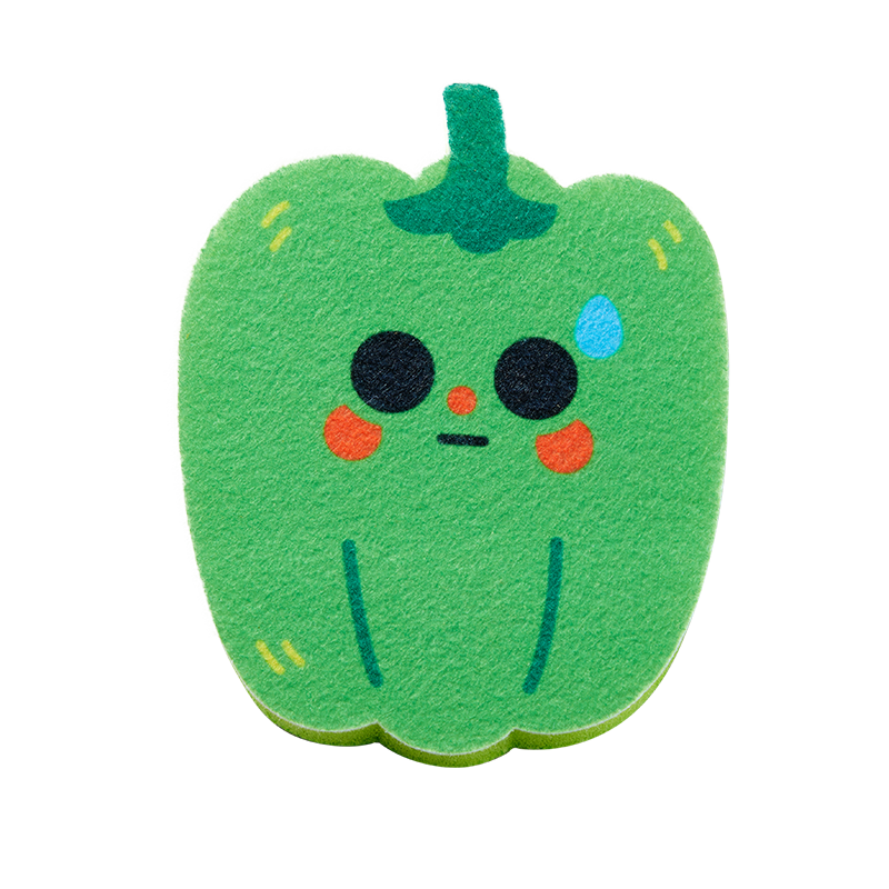 炊大皇（COOKER KING）卡通海绵洗碗海绵擦百洁布抹布去污洗碗布厨房用品蔬菜百洁擦5个