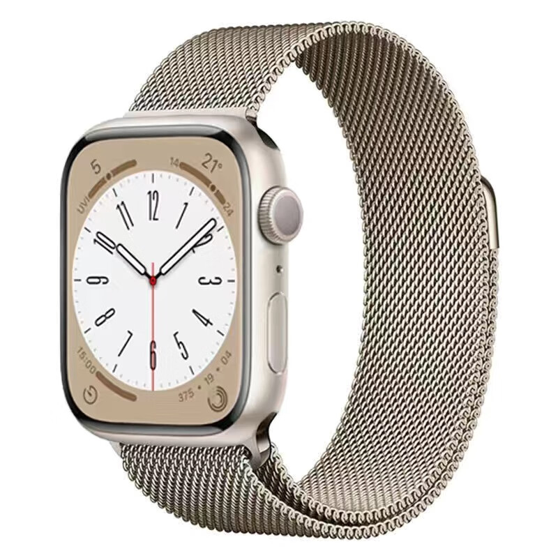 HONDOOXN【廠家直發】適用蘋果手表表帶apple iwatch米蘭尼斯表帶 ultra2/ 複古金【米蘭蘋果表帶】 【38/40/41MM】表磐通用