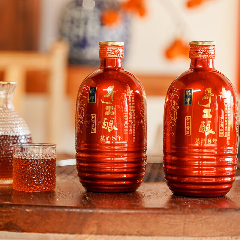 塔牌 绍兴黄酒 手工酿八年陈糯米花雕酒 整箱礼盒装 送礼 480mL 6瓶