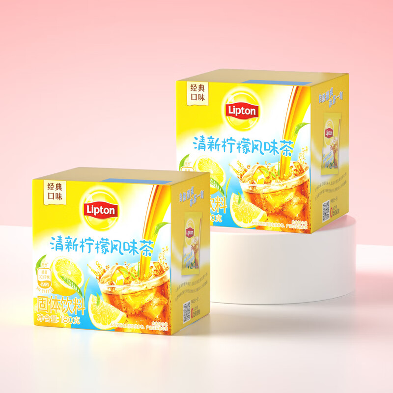 立顿(lipton)清新冰爽柠檬茶固体饮料速溶冲饮袋装茶包冷泡茶 柠檬茶