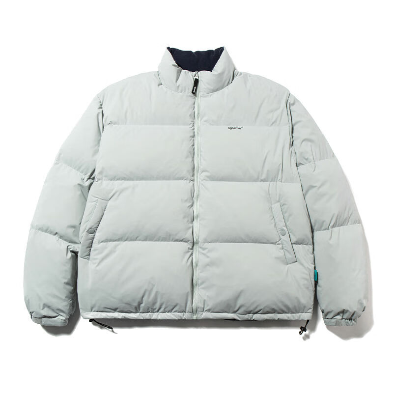 羽绒服ngoarmy(norybrand)加厚白鸭绒羽绒服男女情侣冬面包外 浅灰色