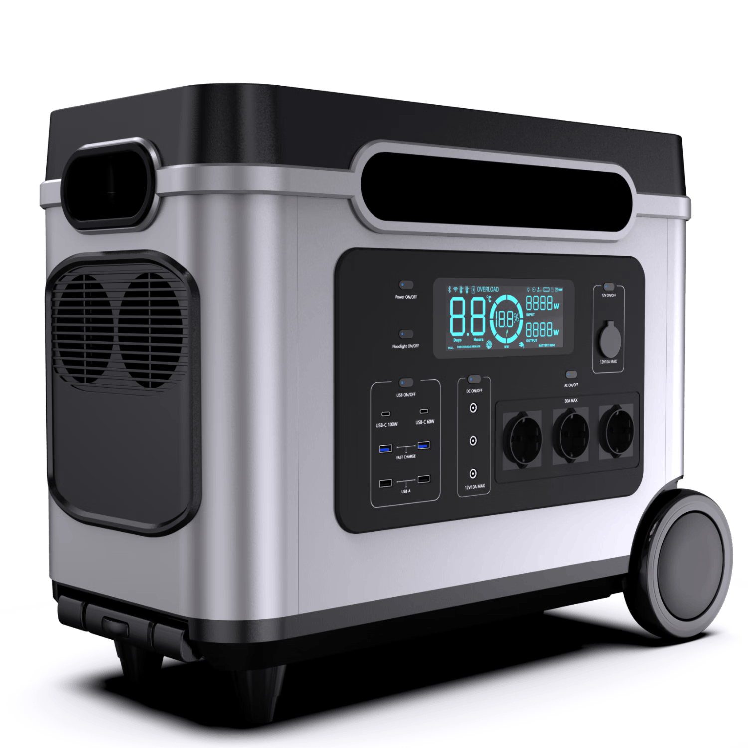 scfarantfg2500交直流移动储能电源大容量野外野战电源光伏充电ups