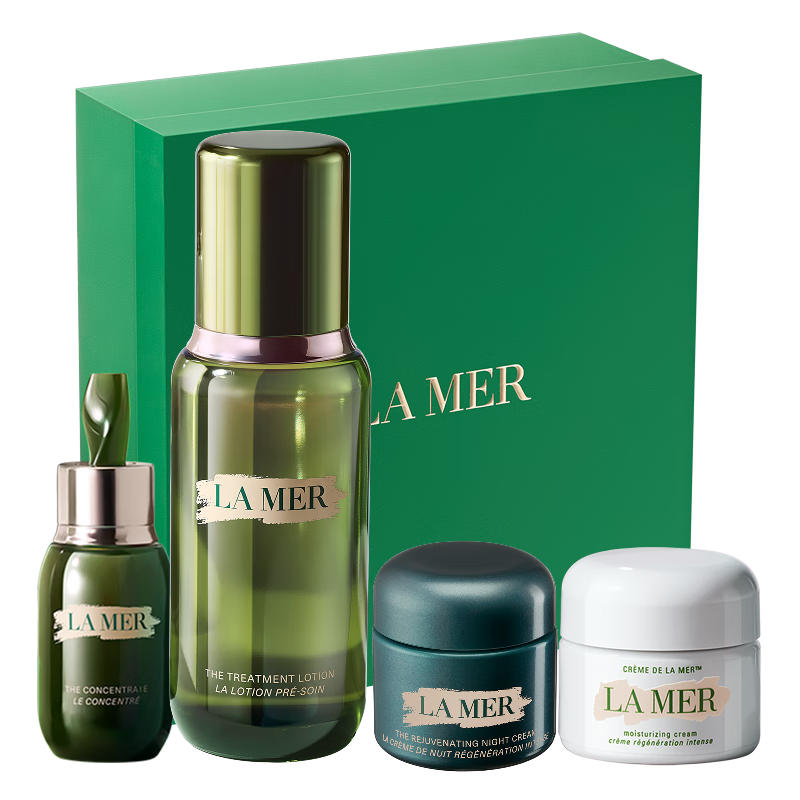 海蓝之谜（LA MER）愈颜抗老明星套装(精萃水+面霜+晚霜+精华)护肤品化妆品生日礼物