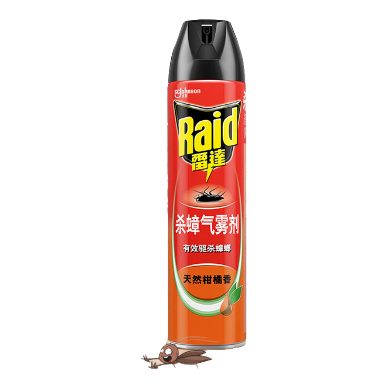 雷達(Raid) 殺蟑劑噴霧 600ml 天然柑橘香型 殺蟲(chóng)劑噴霧 殺蟲(chóng)氣霧劑