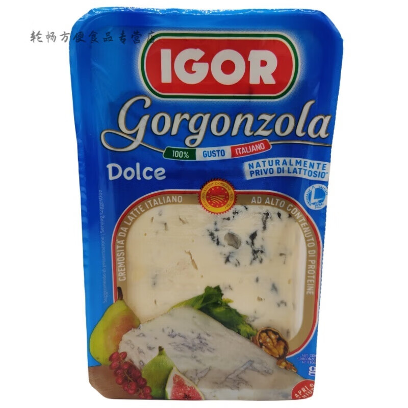 依格尔意大利进口蓝纹奶酪200g戈贡佐拉臭芝士蓝波乳酪即食干酪