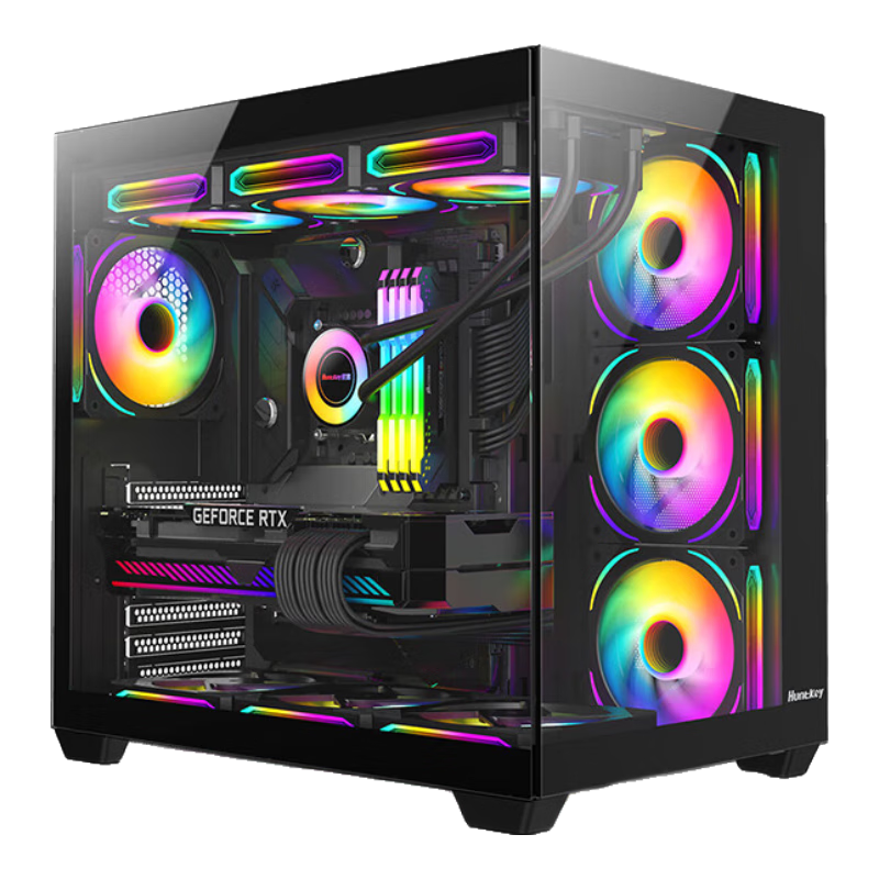 ���Σ�Huntkey��S980�������ɫȫ���溣�������䣨�ֻ�����/���ҷ���/360ˮ��/10����λ/ATX����/40ϵ�Կ���