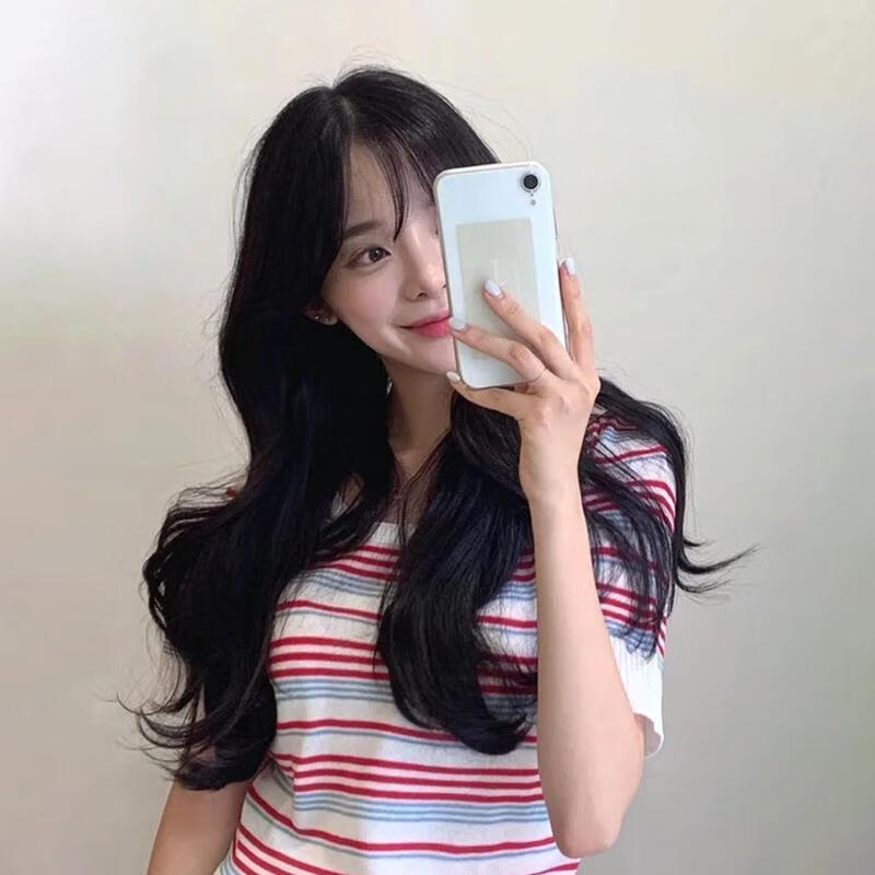 帝都lolita假发女长发夏自然全头套式蓬松修脸大波浪cos长卷发 黑色(1