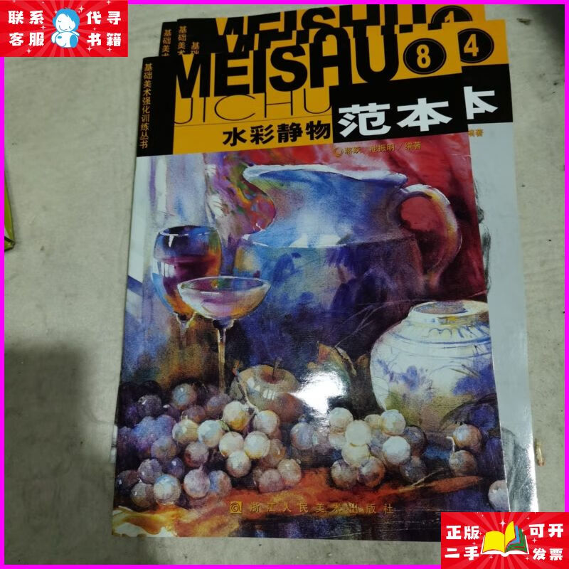 基础美术强化训练丛书:水彩静物范本8 浙江人民美术出版社二手书
