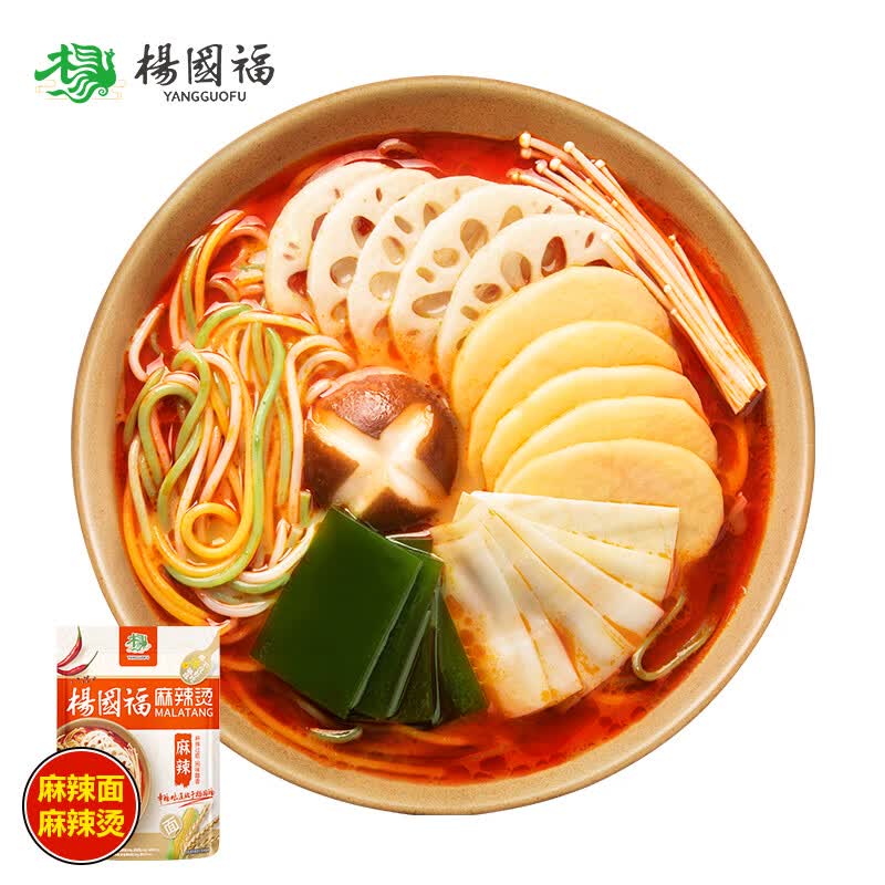 楊國福杨国福麻辣烫 自煮懒人方便速食麻辣面335g*1袋 真材实料麻辣鲜