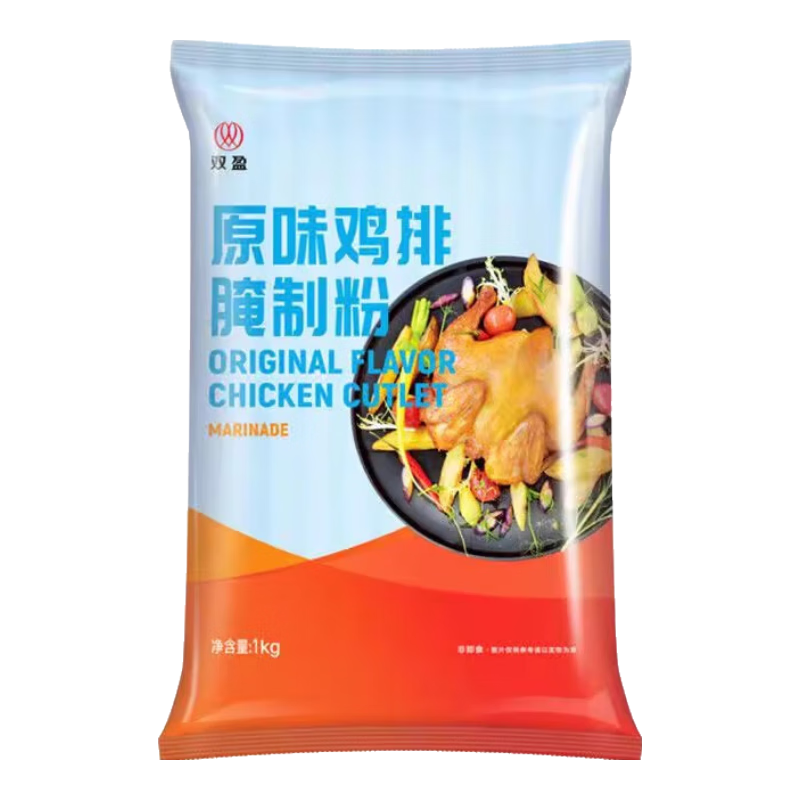 双盈双盈原味鸡排腌制粉1kg 炸鸡腌料汉堡大鸡腿台湾脆皮鸡排调料商用 双盈原味鸡排粉1kg
