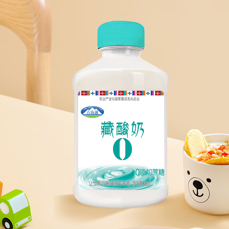 青海湖0蔗糖藏酸奶450g  原味低温风味发酵乳  青藏高原鲜活菌 零蔗糖