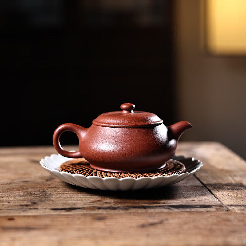雁居宜兴紫砂壶纯手工名家范梅芳紫砂茶壶单壶家用紫砂功夫茶具明炉壶