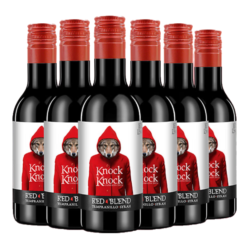 奧蘭奧太狼干紅葡萄酒187ml*6瓶 小瓶紅酒【童話系列】