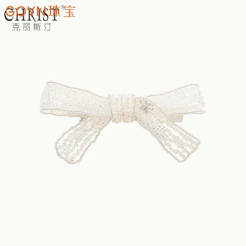 goyn水晶发夹蝴蝶结christ克丽斯汀发饰 工艺水晶蝴蝶结一字夹横夹马