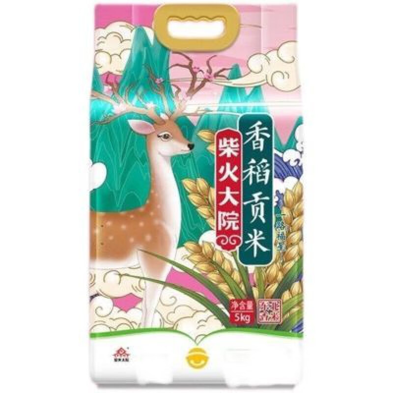 柴火大院国潮瑞兽香稻贡米5kg*1袋东北大米真空包装粳米软滑Q弹 5kg