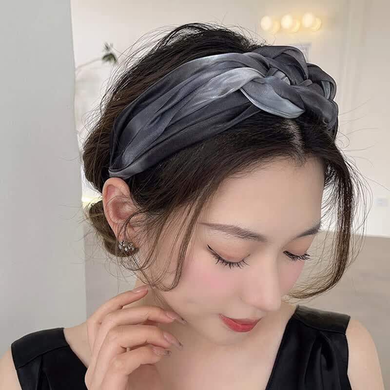 向晚 韩国细闪纱辫子发箍女款百搭头饰高级感外出网红压发宽边头箍 闪纱辫子发箍银河灰 高性价比高么?