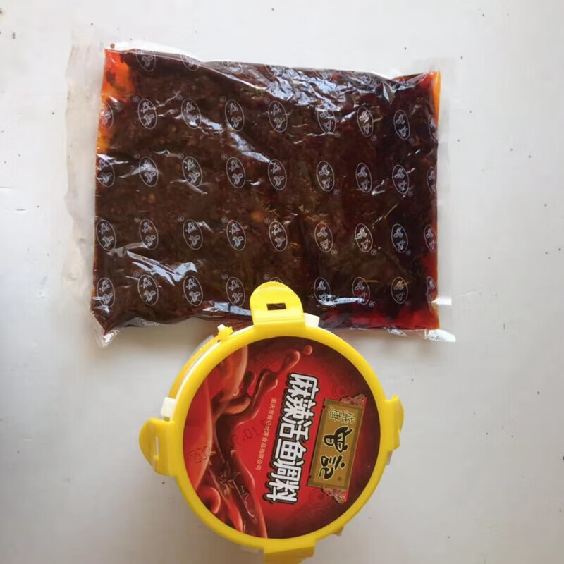 曾记重庆特产麻辣活鱼桶装调料麻辣鱼火锅底料做鱼料炒菜酱 麻辣活鱼1桶装